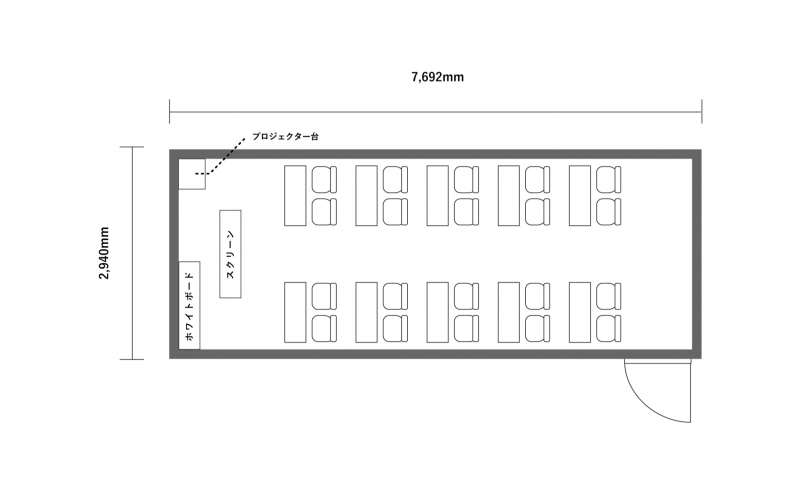 302会議室の間取りです