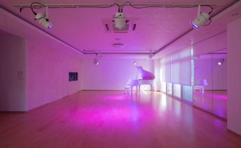 さまざまな色に変化する照明器具完備。イベントや音楽会の演出や撮影会にもご利用いただけます