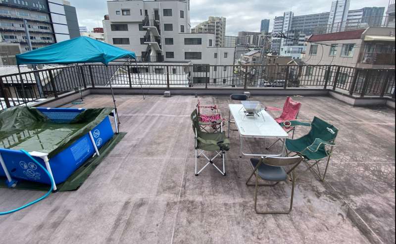 屋上【木場駅徒歩5分・東京駅から電車直通10分】BBQ、撮影、ロケ、筋トレに