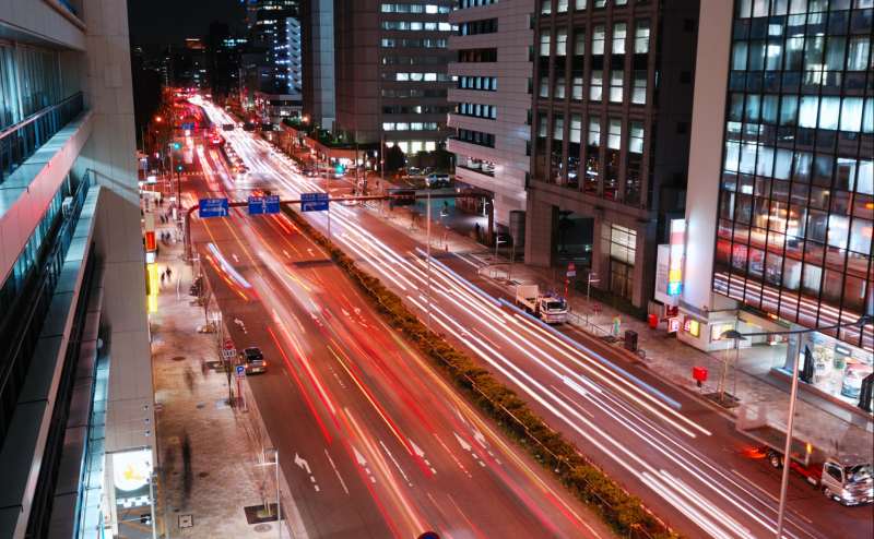 ルーフバルコニーからの夜景が綺麗です