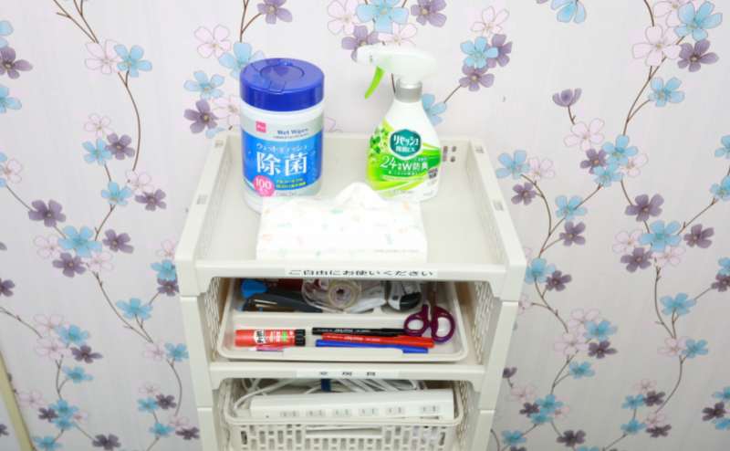 除菌シートや文房具類は全て無料でご利用いただけます