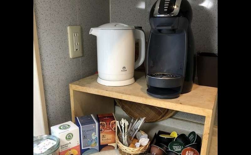 Tea&Coffeeコーナー。ご自由にご利用いただけます