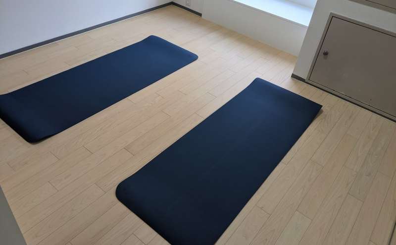 ヨガマットも2枚設置しており、無料でお使いいただけます