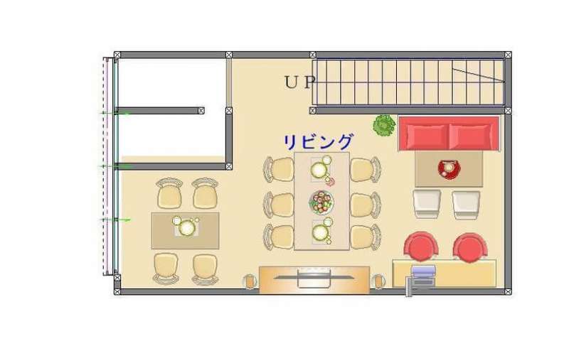 レンタルスペースの間取り図です。