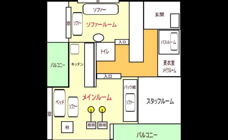 スタジオ間取り図